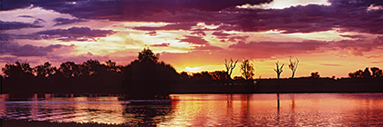 Sonnenuntergang am Yellow River, Kakadu Nationalpark, Nordterritorium, Australien - sunset at the yellow river, kakadu nationalpark, northern territory, australia