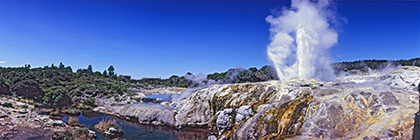 Pohutu-Geysir in Wakarewarewa, Rotorua, Nordinsel, Neuseeland - pohutu geyser in wakarewarewa, rotorua, northern island, new zealand