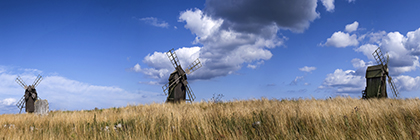 WindmÃ¼hlen auf der Insel Ã–land, Provinz Ã–land, Schweden - windmills on the island of Ã¶land, province Ã¶land, sweden